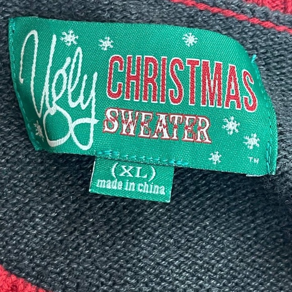 Santa Claus Draft Beer Drinking Ugly Christmas Sweater Cheers Men's Sz XL - Picture 5 of 9